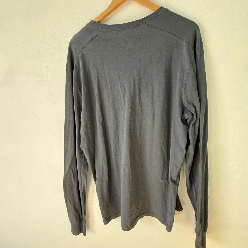 J. Crew Garment Died Dark Gray Long Sleeve Henley new with tag XLT